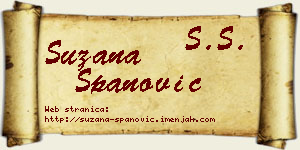 Suzana Španović vizit kartica